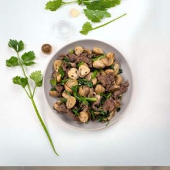 Nấm Rơm Xào Thịt Bò