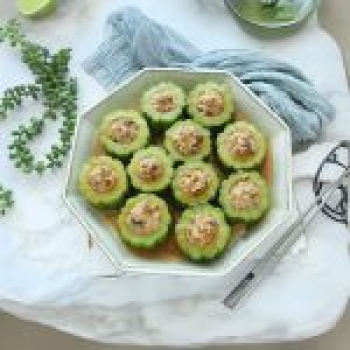 Mướp Đắng Nhồi Nấm Hương, Thịt